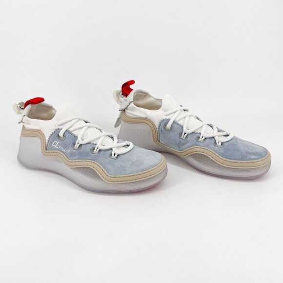 Christian Louboutin Arpoador Blue Drawstring Sneaker Size 39 US 9 Women's 7028 - Picture 1 of 15